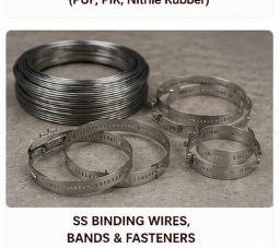 Stainless steel binding wire, bands, and fasteners