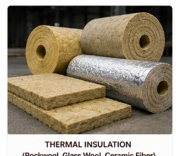 Thermal insulation rolls and slabs — rockwool, glass wool, and ceramic fiber